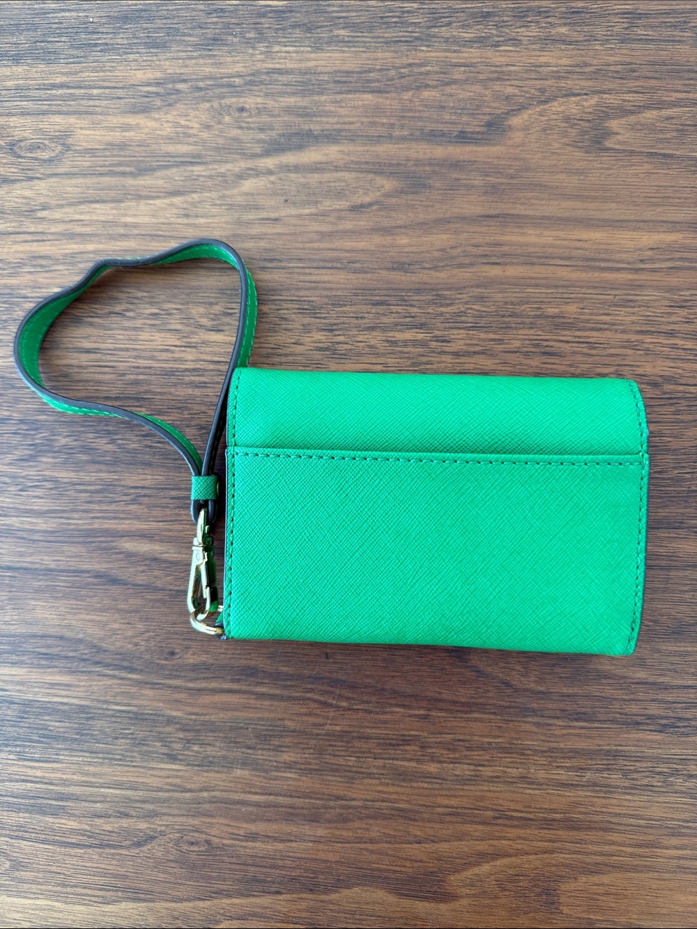 Michael Kors Jet Set Saffiano Leather Smartphone Wristlet - Emerald Green - Picture 6 of 12